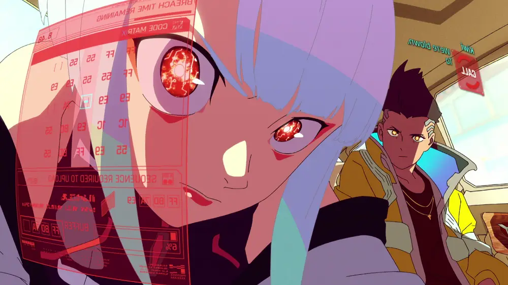 Кадр из фильма Киберпанк: Бегущие по краю / Cyberpunk: Edgerunners Кадр из фильма Киберпанк: Бегущие по краю / Cyberpunk: Edgerunners