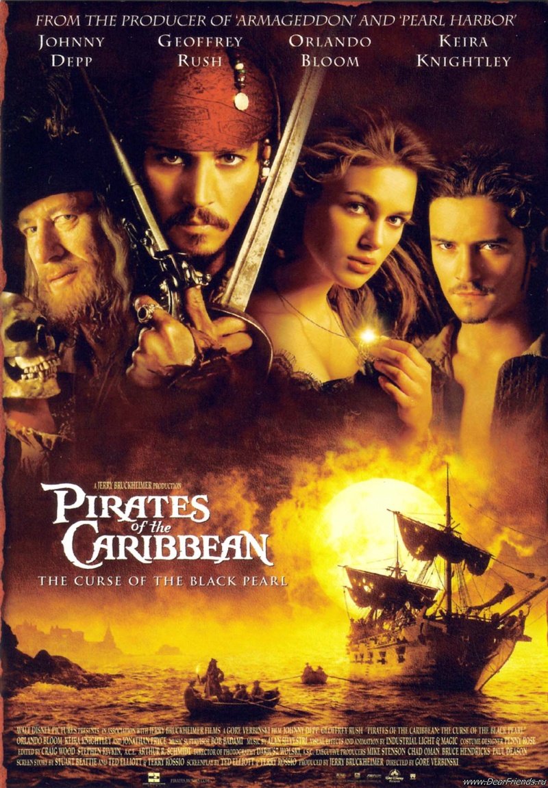 Постер к фильму Пираты Карибского моря: Проклятие Черной жемчужины / Pirates of the Caribbean: The Curse of the Black Pearl